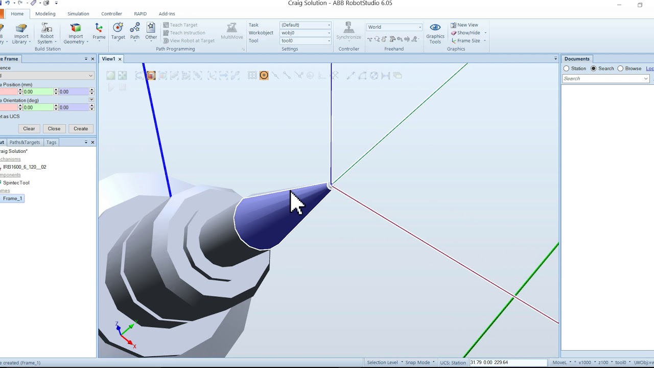 Lesson 9 ABB Robot Studio Creating a Tool and Tool Centre Point (TCP)