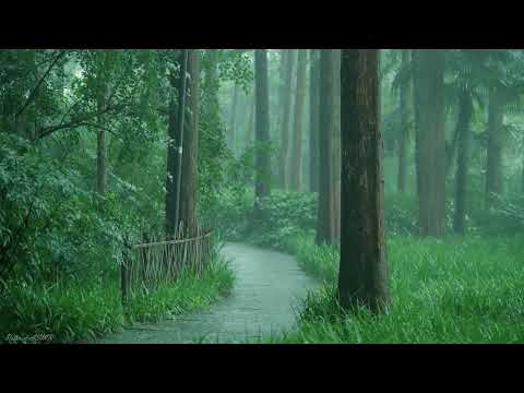 Listen to the rain on the forest path(2), relax, reduce anxiety, and sleep deeply