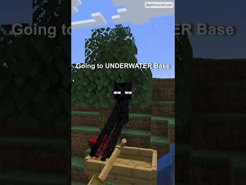 Insane Enderman Base in Water! 🌊 Minecraft #shorts
