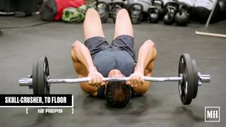 Floor Skull-Crusher Tri-Set exercise video thumbnail