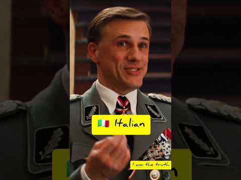 christoph waltz speak different languages 🤯 #youtubeshorts #movie #film #shorts
