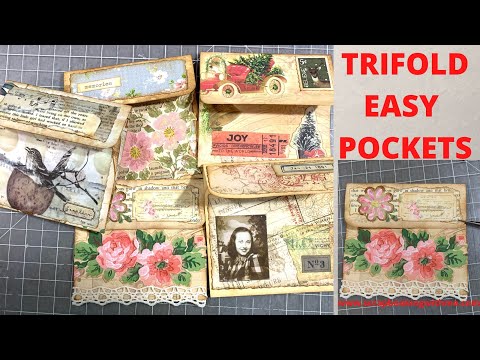 #roxysweeklychallenge | EASY TRIFOLD POCKETS WITH JOURNALING SPOTS |TUTORIAL