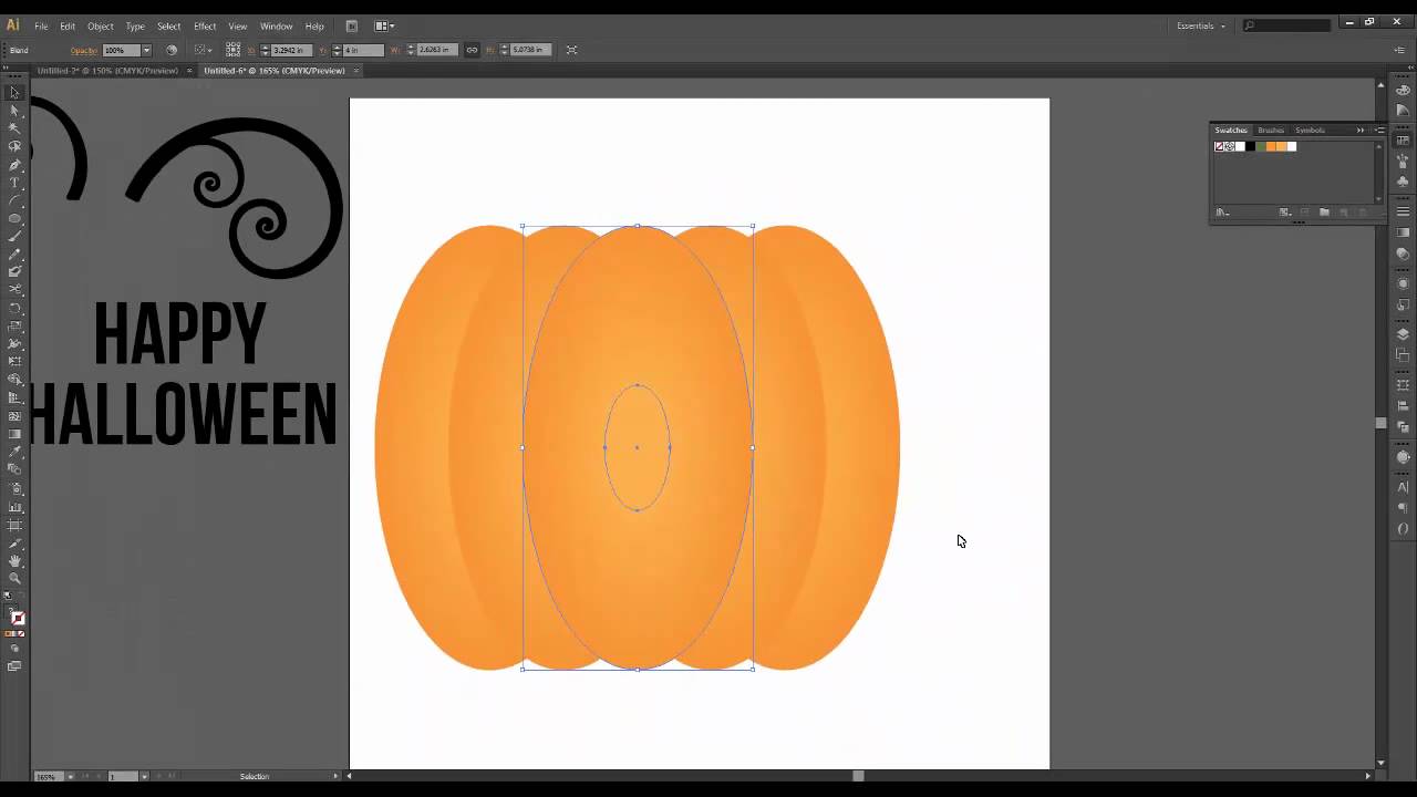 How to draw a Vector Halloween Pumpkin in Adobe Illustrator