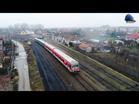 [Drone] BR628 525-7 DMU & Mecanic Super Engineer in Gara Marghita Station - 31 December 2018