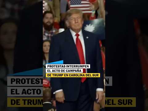 Trump atribuye a ‘manifestantes pagados’ los altercados en un mitin en Carolina del Sur #shorts