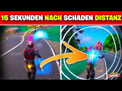 Lege innerhalb 15 Sekunden nachdem dir ein Gegner Schaden zugefügt hat Distanz zurück Fortnite Woche