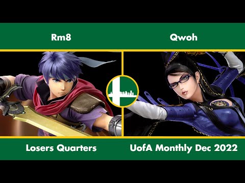 Smash @UofA December Monthly Losers Quarters - Qwoh (Bayonetta) vs Rm8 (Ike)