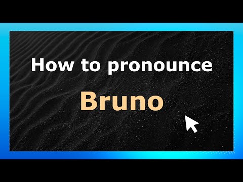 How to Pronounce Bruno (French Pronunciation / France) | Pronounce Names