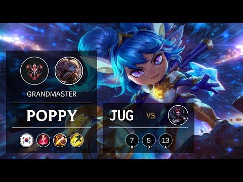 Poppy Jungle vs Elise - KR Grandmaster Patch 9.18