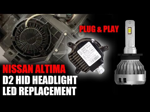 Nissan Altima D2 HID to LED Headlight kits - How to install bulb and ballast