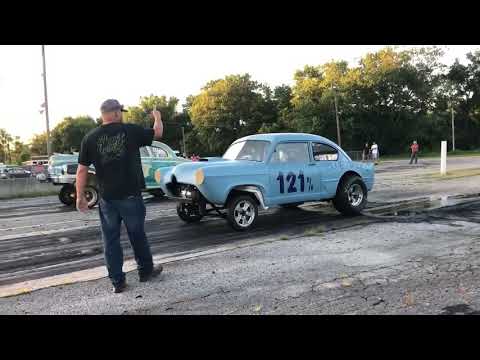 Blue Tango 1951 Henry J Gasser @ Thornhill Dragstrip