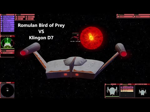 Romulan Bird of Prey VS Klingon D7 Battlecruiser | Star Trek TOS | Star Trek Bridge Commander Battle