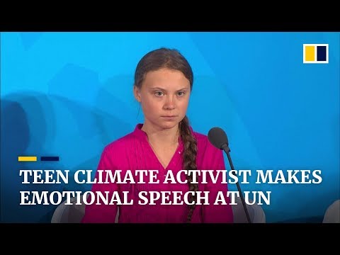 Teen activist Greta Thunberg delivers emotional speech at UN