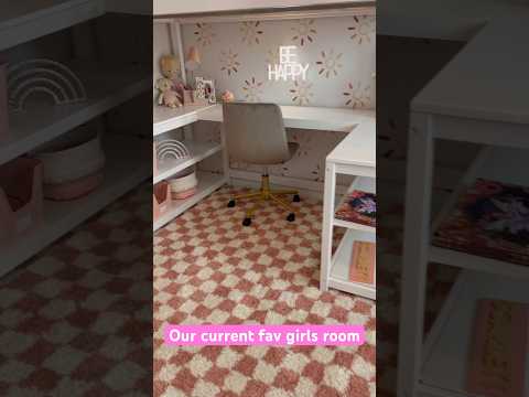 What a space! This loft bed gives room for a desk and nugget couch! #loftbed #kidsroom