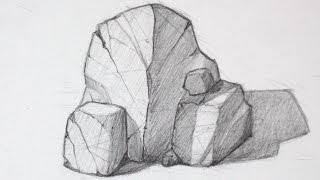 How to Draw Rocks - Basic Shapes