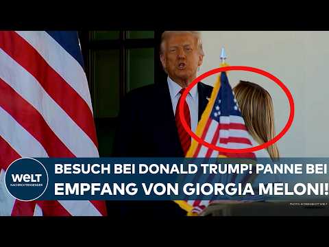 USA: "America First!" Besuch bei Donald Trump! Panne bei Empfang von Giorgia Meloni im Weißen Haus!
