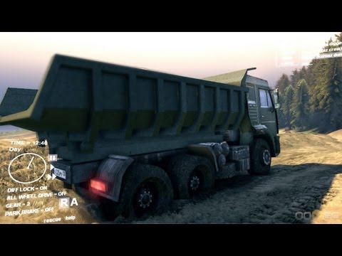 Spin Tires Dev Demo July 2013 - Kamaz Dump Truck Test Drive
