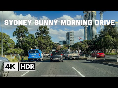 Sydney Sunny Morning Drive: Riverview to Olympic Park via Ryde | 4K HDR 60FPS Relax Tour