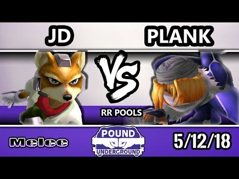 Pound Underground - JD (Fox) Vs. Plank (Sheik, Marth) - Smash Melee Round Robin Pools