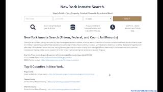 New York Inmate Search (Jail Roster and Prison DOCCS Lookup).