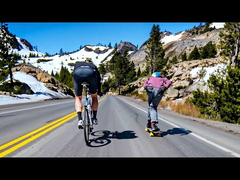 Longboarder VS Cyclist Raw Run