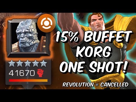 15% Buffet Korg One Shot - Ultron's Assault Variant Chapter 3 - Marvel Contest Of Champions