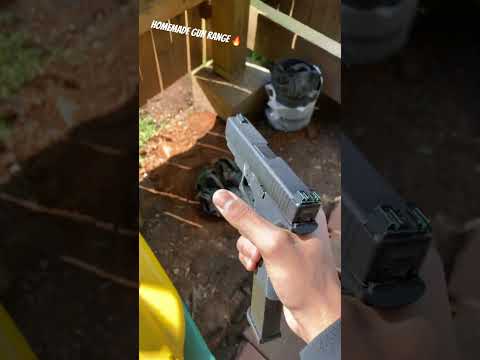 Homemade gun range & 3d printed Glock 19🔥🔥#glock#glock19#viral#3dprinting#fypシ#guns#shooting#3d2d