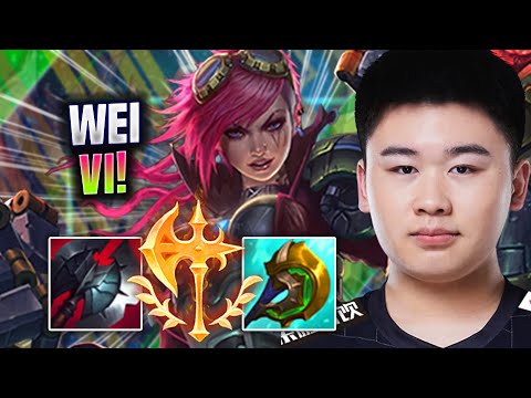 WEI PERFECT VI GAME VS TIAN! - RNG Wei Plays Vi Jungle vs TES Tian Bel'Veth! | Season 2022