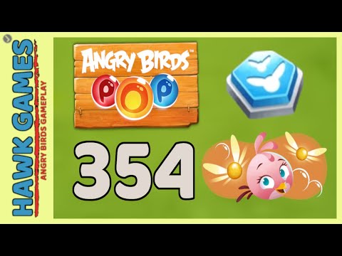 Angry Birds Stella POP Bubble Shooter Level 354 - Walkthrough, No Boosters