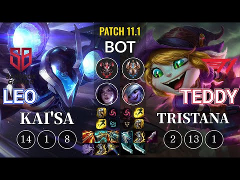 SB Leo Kai'Sa vs T1 Teddy Tristana Bot - KR Patch 11.1