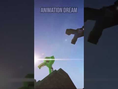 EPIC Minecraft Dream Vs Animation Dream Cliff Jump! 😱 #shorts