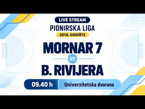 Telemach Pionirska liga: Mornar 7 - Budvanska rivijera [TRANSMISJA, LIVE]