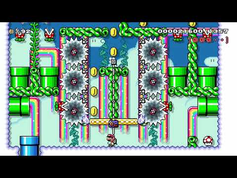 Troubles in the Rainbow Kingdom by Kanzlooz - Super Mario Maker 2 - No Commentary 1cb 022020