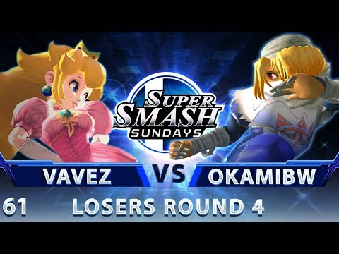 SSS 61 - Vavez (Peach) vs. OkamiBW (Sheik) - SSBM Top 32 LR4 - Smash Melee