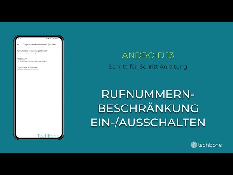 Rufnummernbeschränkung einschalten oder ausschalten [Android 13]