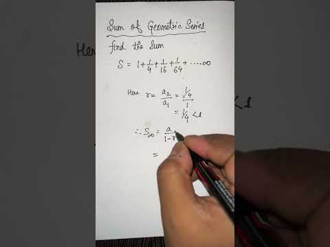 Sum of infinite Geometric Series #maths