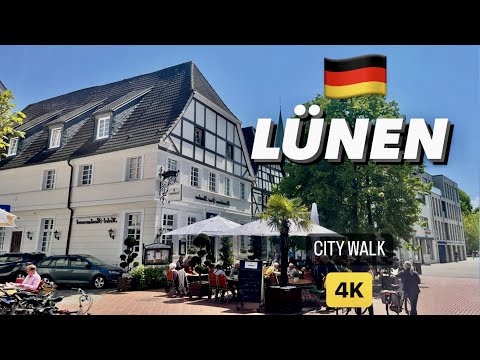 LÜNEN CITY WALK, NRW, DEUTSCHLAND, GERMANY, 4K, 60 FPS, UHD