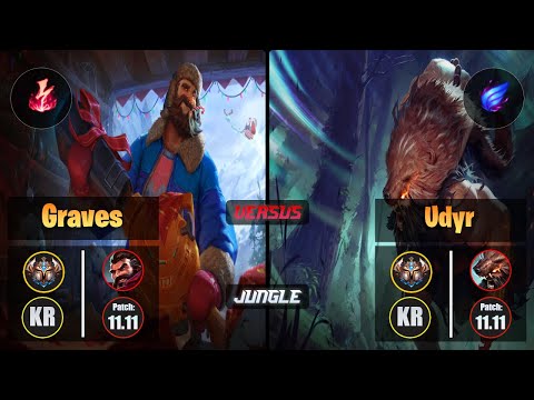 Challenger GRAVES [Electrocute] (Jungle) VS  UDYR - Challenger KR Patch 11.11