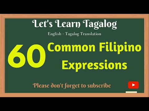 Let's Learn Tagalog | 60 Common Filipino Expressions