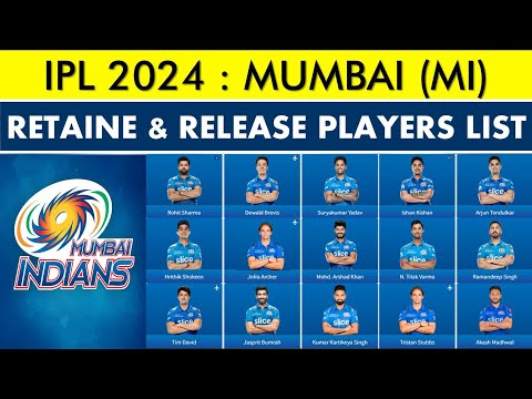 IPL 2024 – Mumbai Indians Team Retain & Release Players List For IPL 2024
