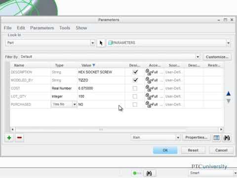 Tutorial  Creating Parameters - Creo
