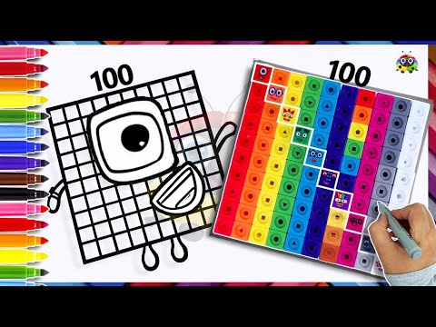 Numberblock 100 To 300 Drawing & Coloring For Kids | Learn To Draw Numberblocks Easy At Art Start
