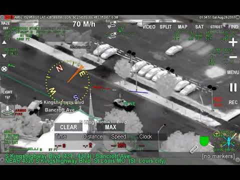 Sunset Hills Police PURSUIT & SHOOTING - View from the helicopter | 08/26/2017