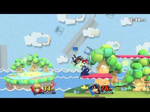Byleth vs Duck Hunt - Recovery meteor smash at the ledge! Super Smash Bros Ultimate