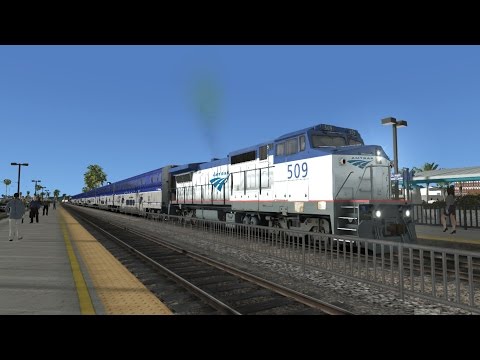Train Simulator 2016 HD: Amtrak GE Dash 8-32BWH 509 Cab Ride on Pacific Surfliner Train 784