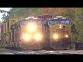 CSX Train Passes CSX Train Big CSX Train At Night 2 Mile Long CSX Train Crosses Over Track 2 To 1