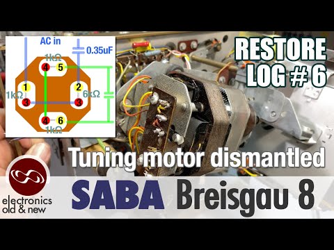 SABA Breisgau 8 pt. 6. Dismantling the automatic tuning motor.