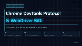 Chrome DevTools Protocol & WebDriver BiDi — How Selenium Actually Talk