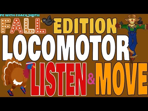 🍁🦃FALL EDITION Locomotor LISTEN & MOVE! PE Warm Up! PreK-2nd