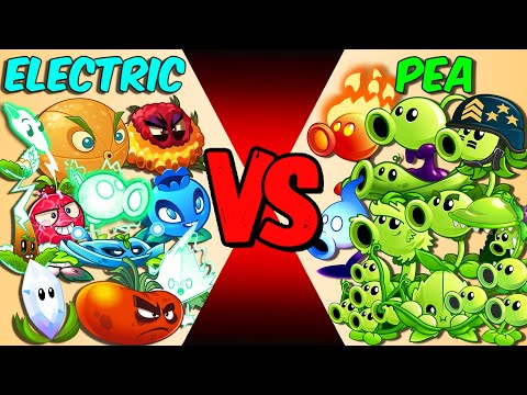 Team ELECTRIC vs PEA - Which Team Plant Will Win? - PvZ 2 Plant vs Plant Battlez